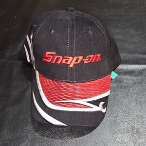 NWT K-Products Mens Black Snap.On Tools Adjustable Baseball Cap Hat